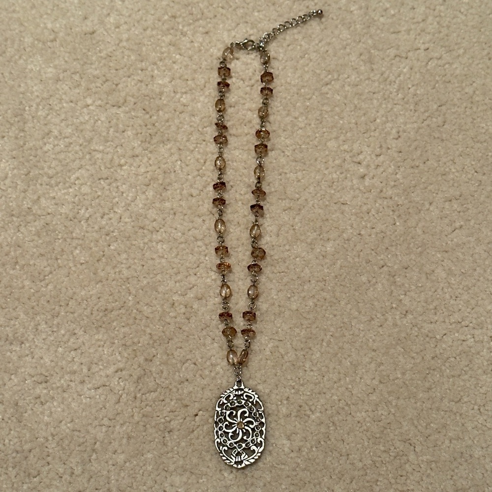 Vintage Filigree Pendant Necklace